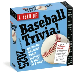 A Year of Baseball Trivia 2025 Page A Day Calendar