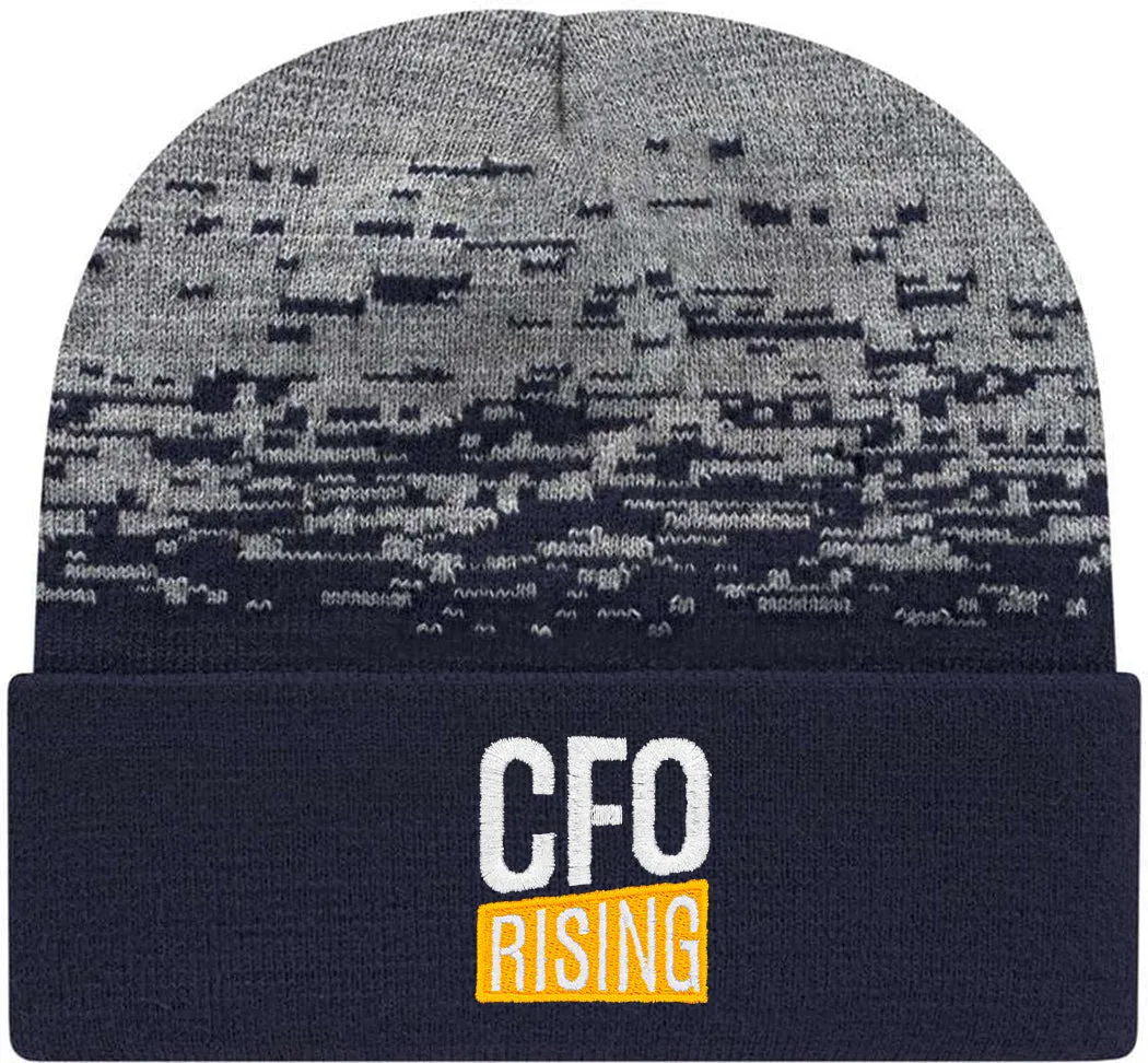 Cap America Static Pattern Knit with Cuff