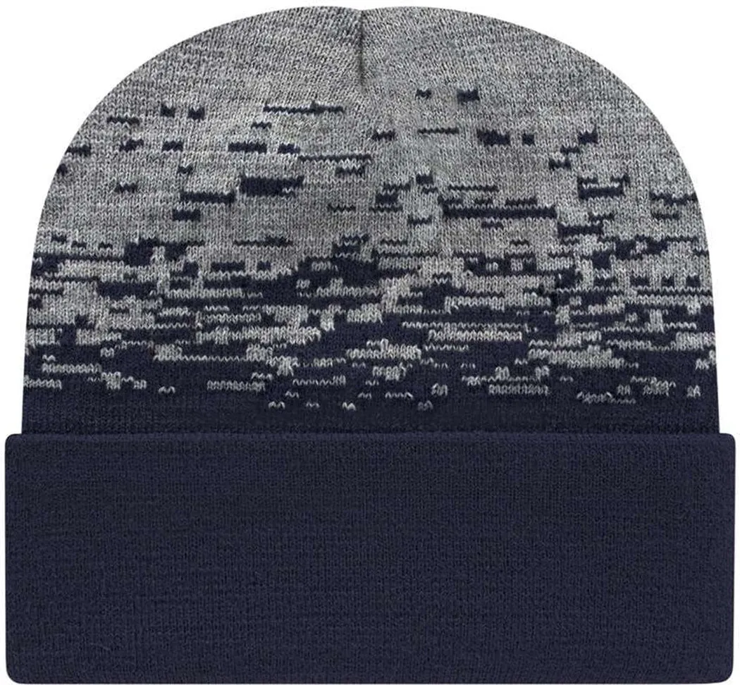 Cap America Static Pattern Knit with Cuff