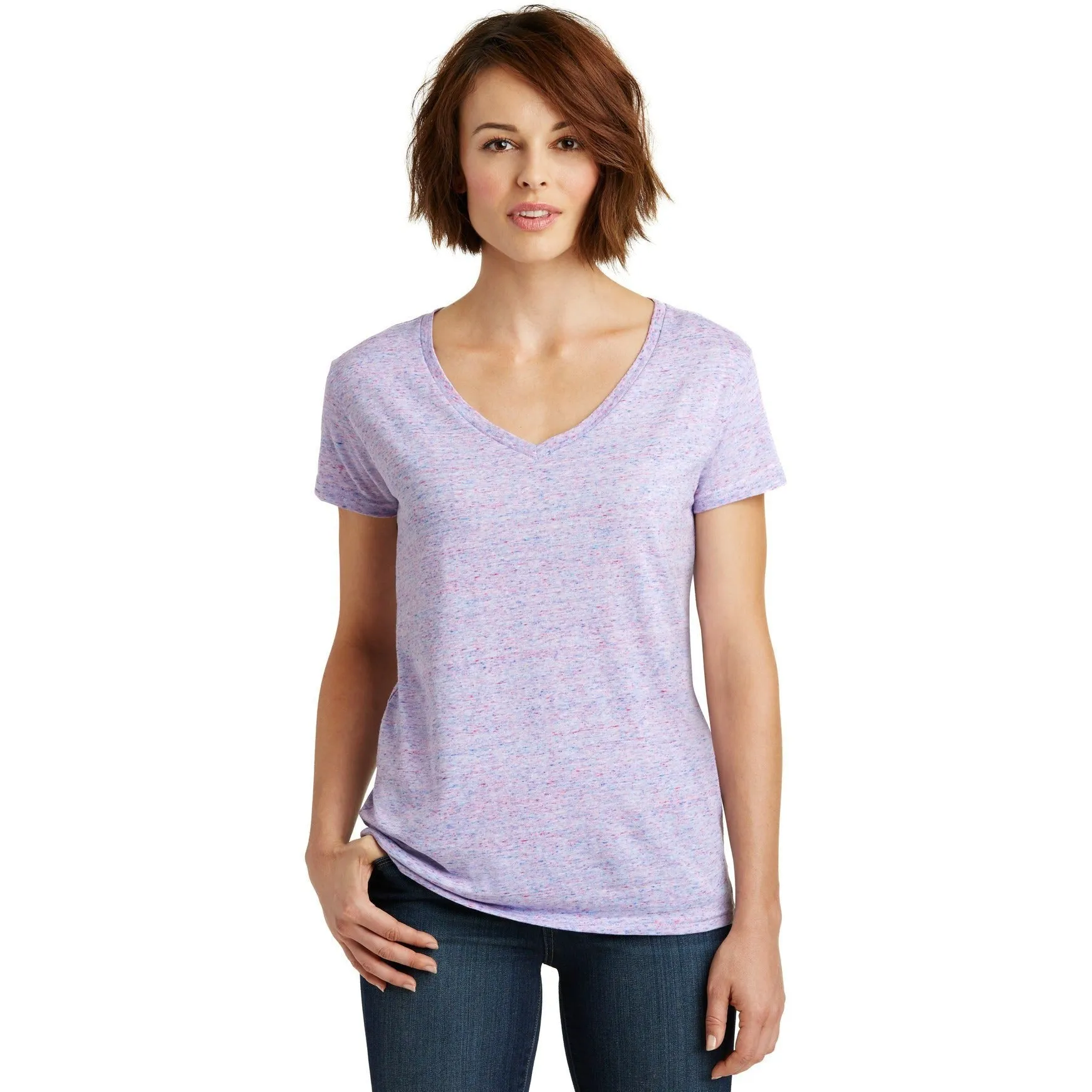 CLOSEOUT - District Women's Cosmic V-Neck Tee