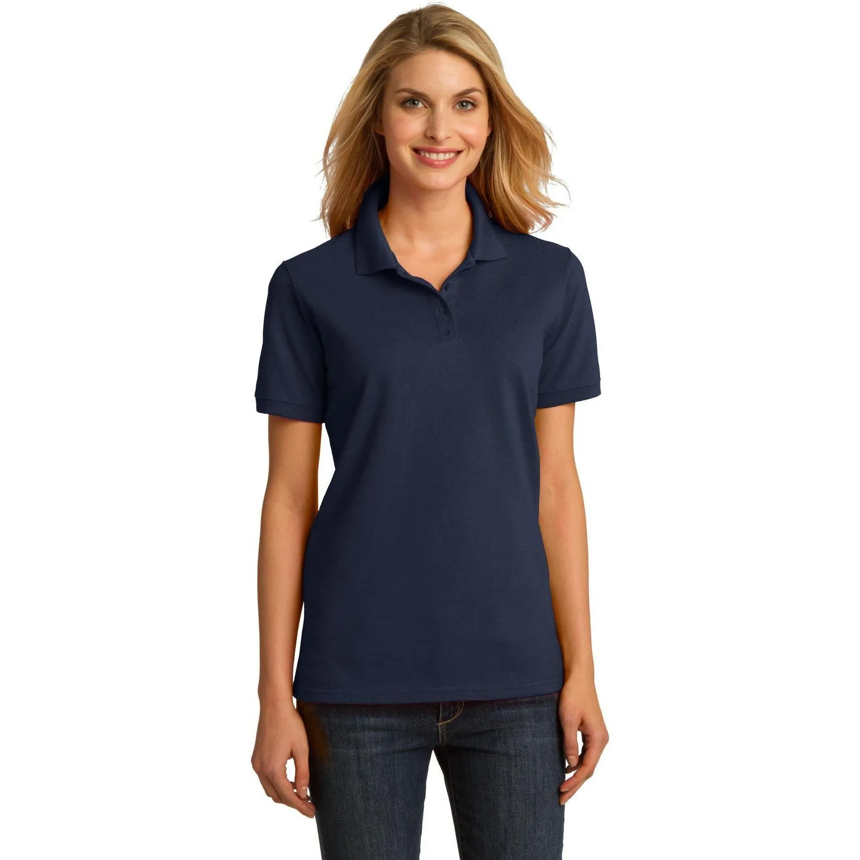 CLOSEOUT - Port & Company Ladies Ring Spun Pique Polo