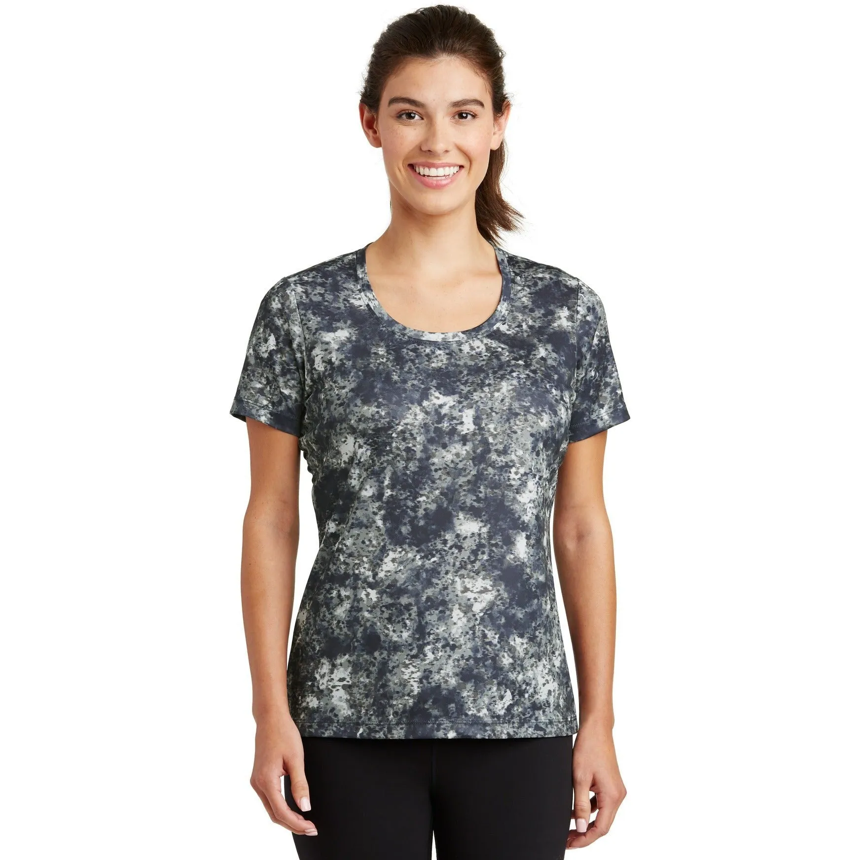CLOSEOUT - Sport-Tek Ladies Mineral Freeze Scoop Neck Tee