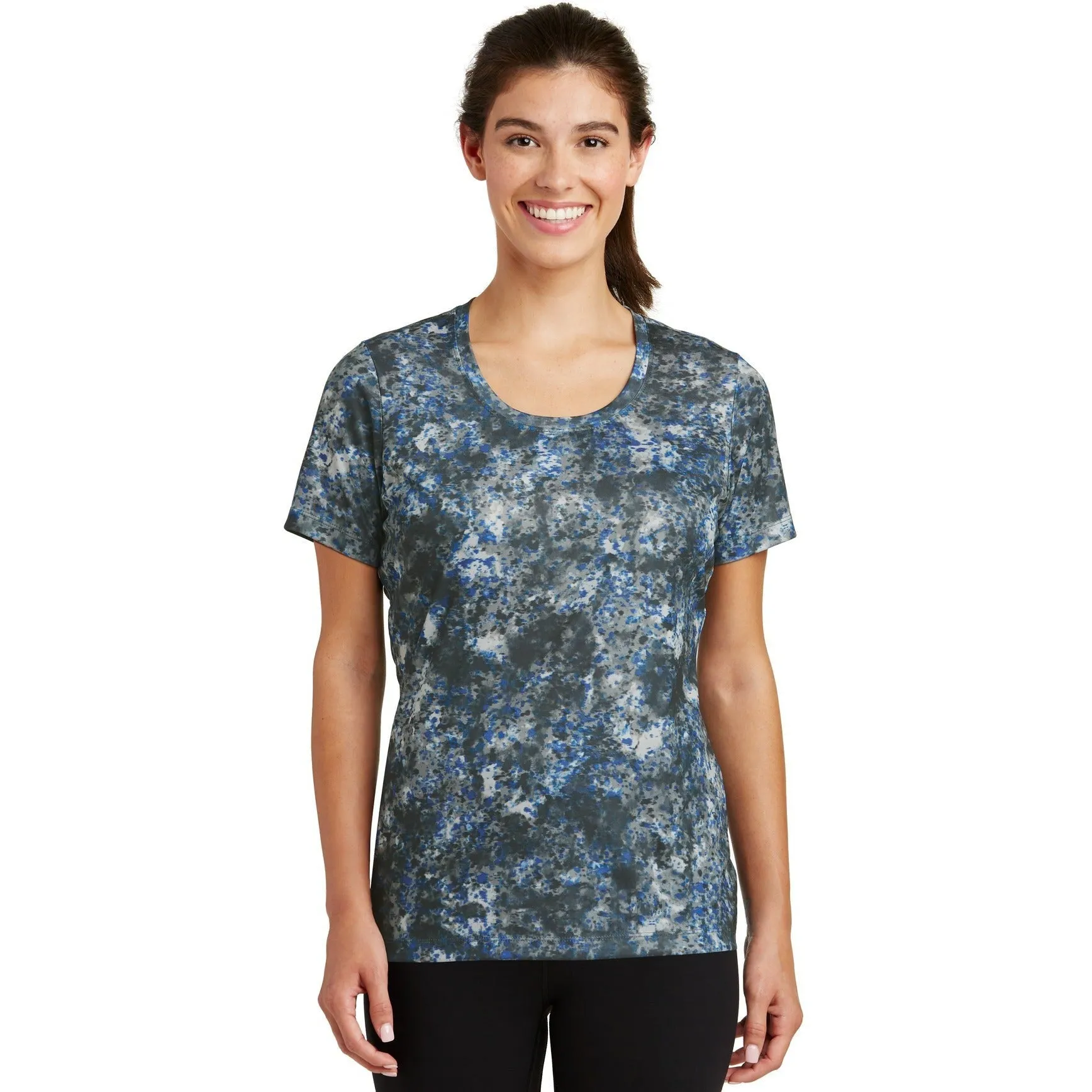 CLOSEOUT - Sport-Tek Ladies Mineral Freeze Scoop Neck Tee