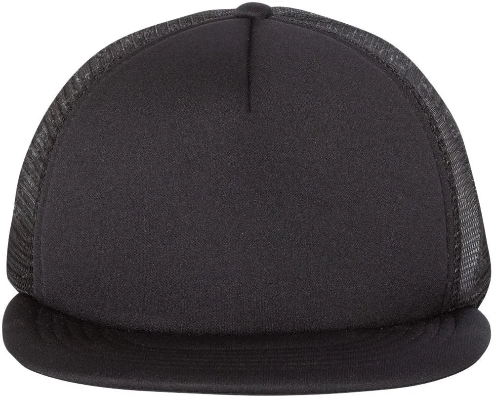 Mega Cap Foam Front Flat Bill Trucker Cap
