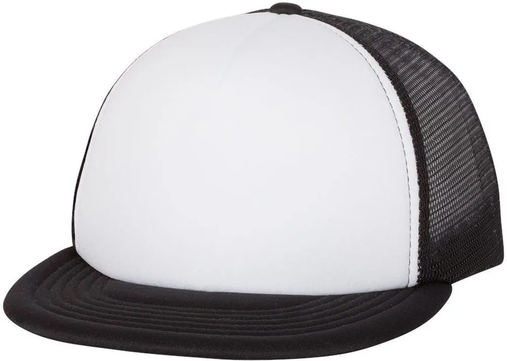 Mega Cap Foam Front Flat Bill Trucker Cap