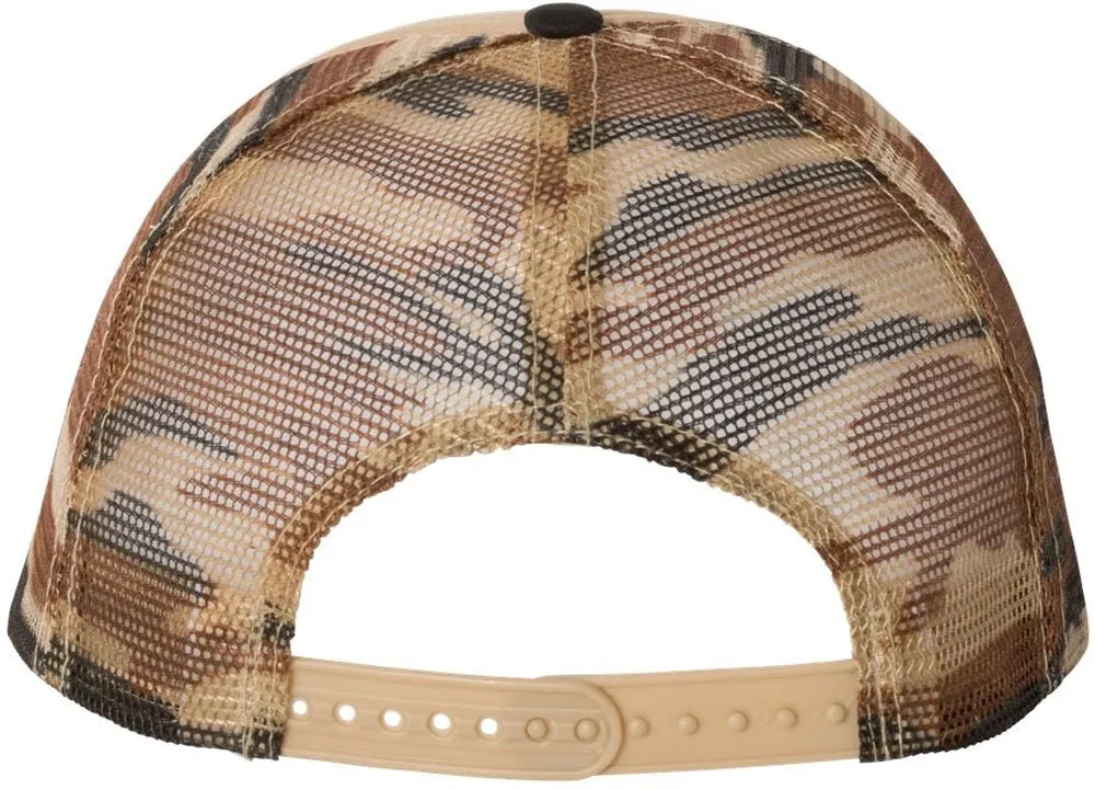 Mega Cap Foam Front Flat Bill Trucker Cap