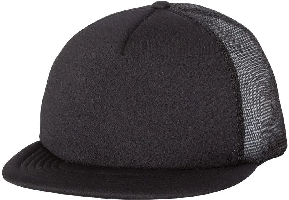 Mega Cap Foam Front Flat Bill Trucker Cap