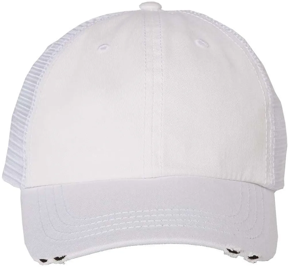 Mega Cap Frayed-Bill Twill Cap