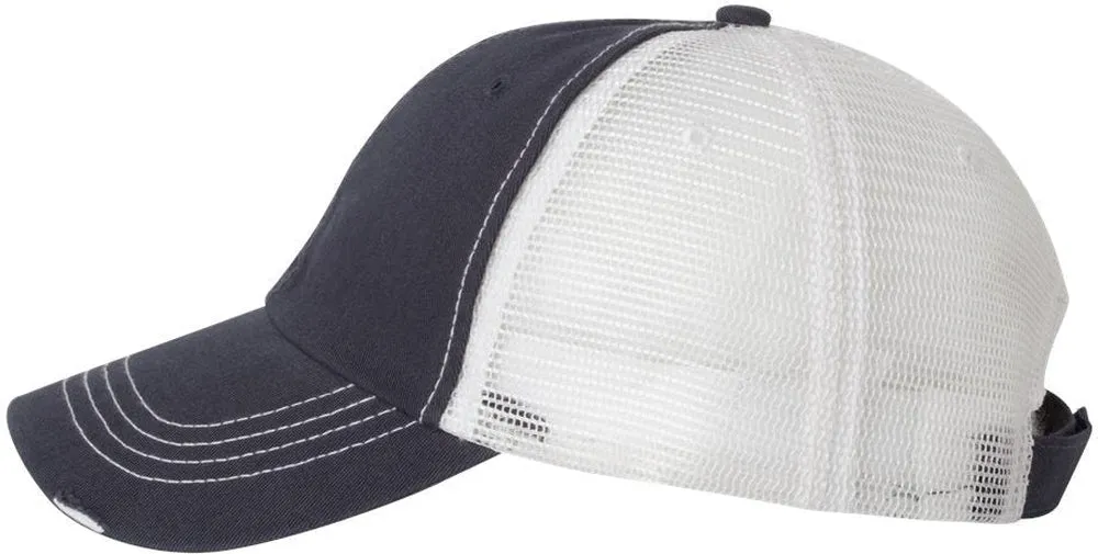 Mega Cap Frayed-Bill Twill Cap