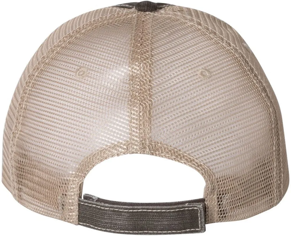 Mega Cap Herringbone Trucker Cap