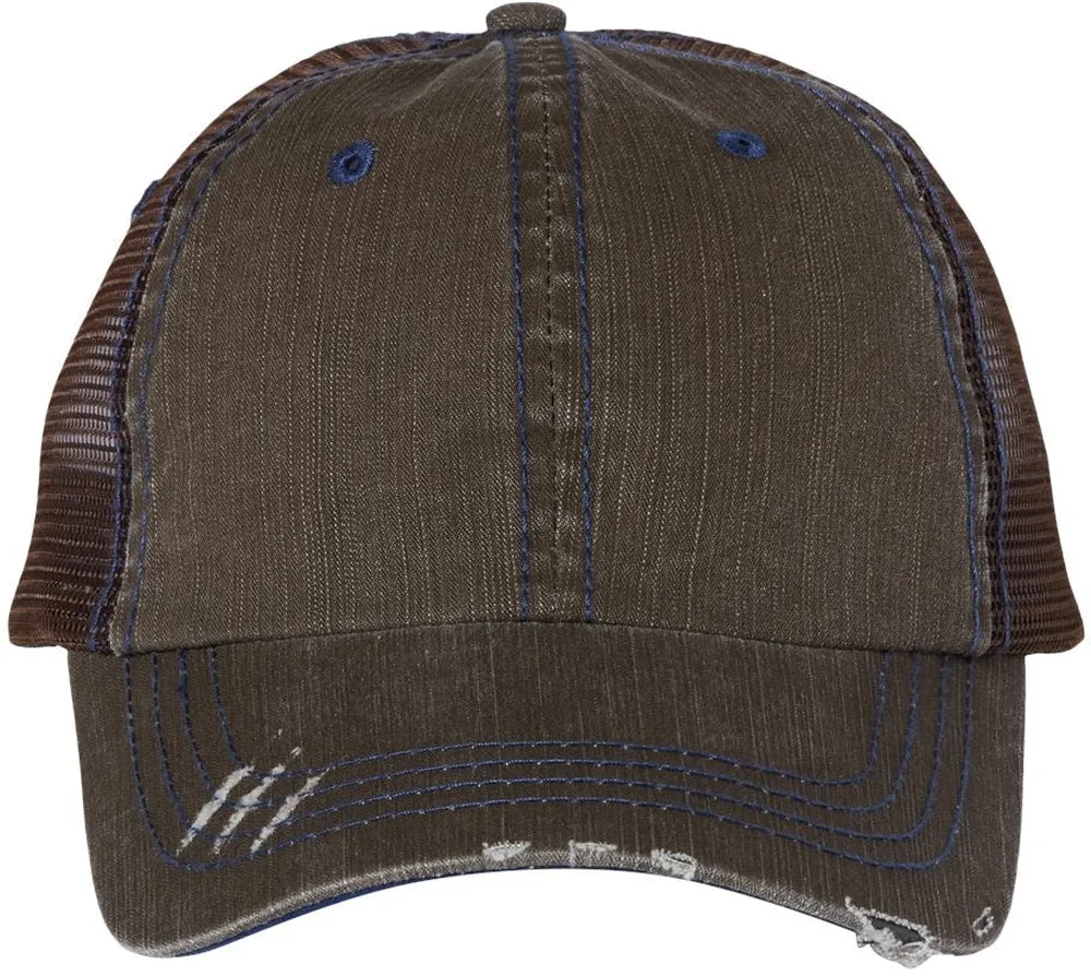 Mega Cap Herringbone Trucker Cap