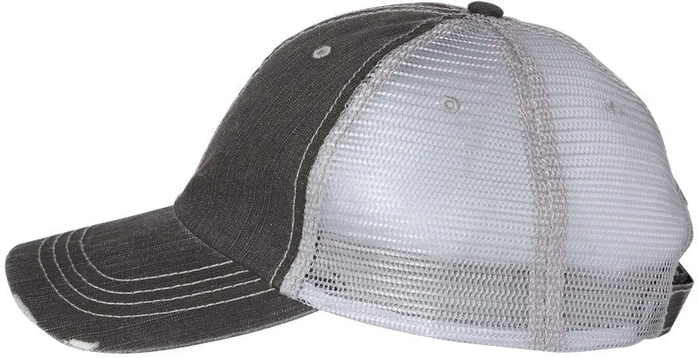 Mega Cap Herringbone Trucker Cap