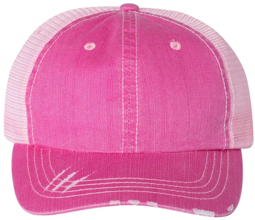 Mega Cap Herringbone Trucker Cap