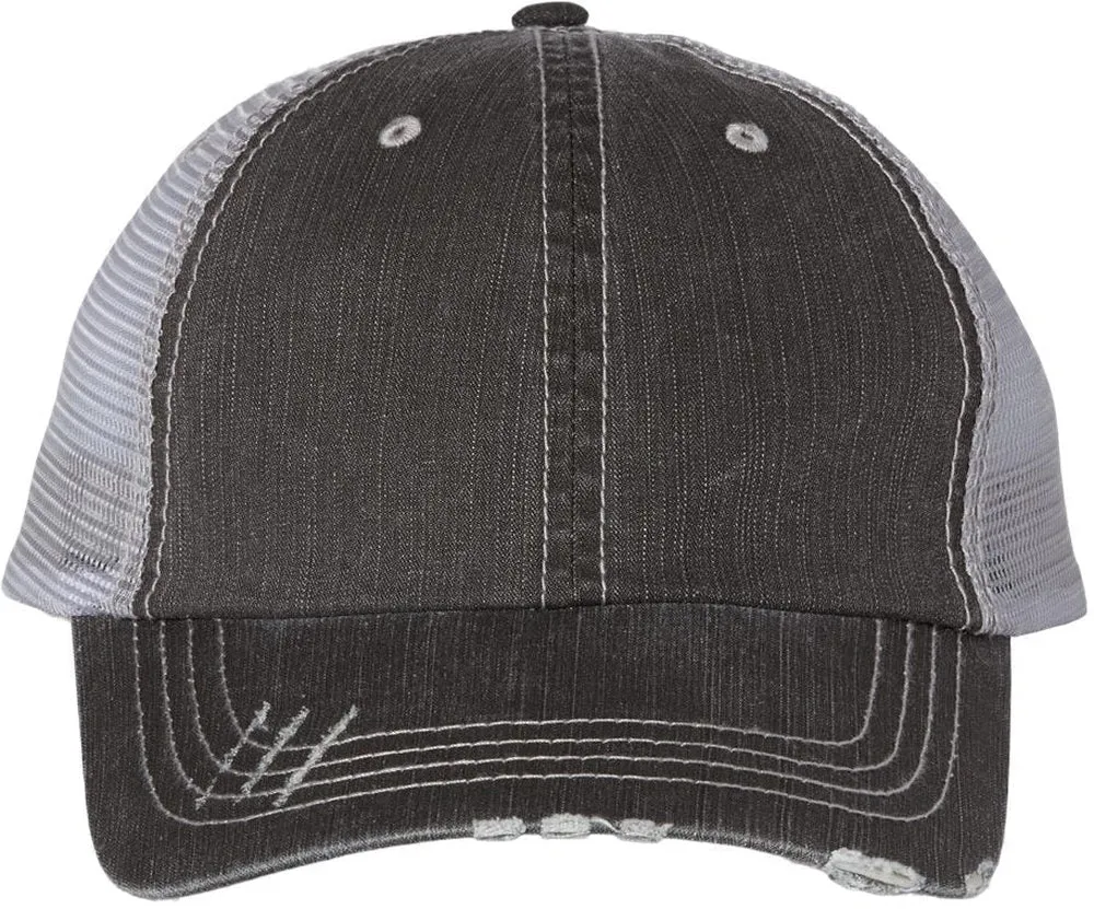 Mega Cap Herringbone Trucker Cap