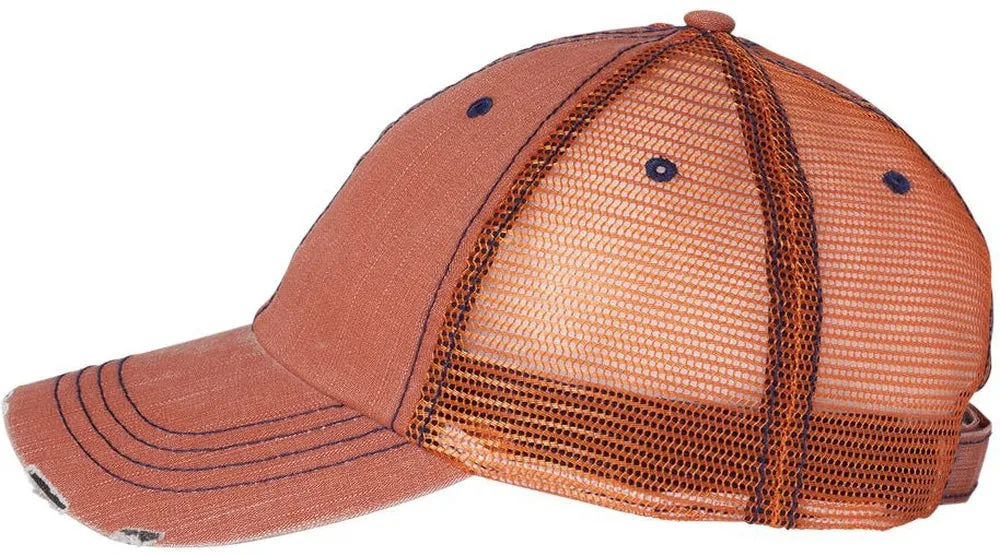 Mega Cap Herringbone Trucker Cap