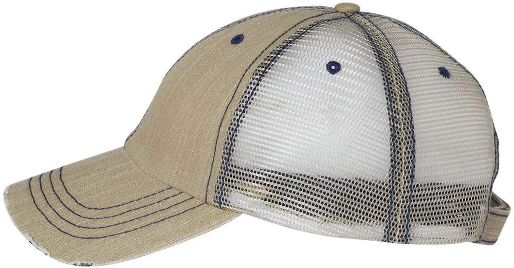 Mega Cap Herringbone Trucker Cap