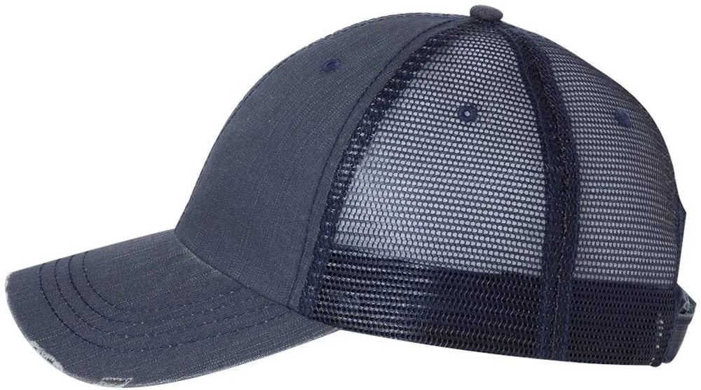 Mega Cap Herringbone Trucker Cap