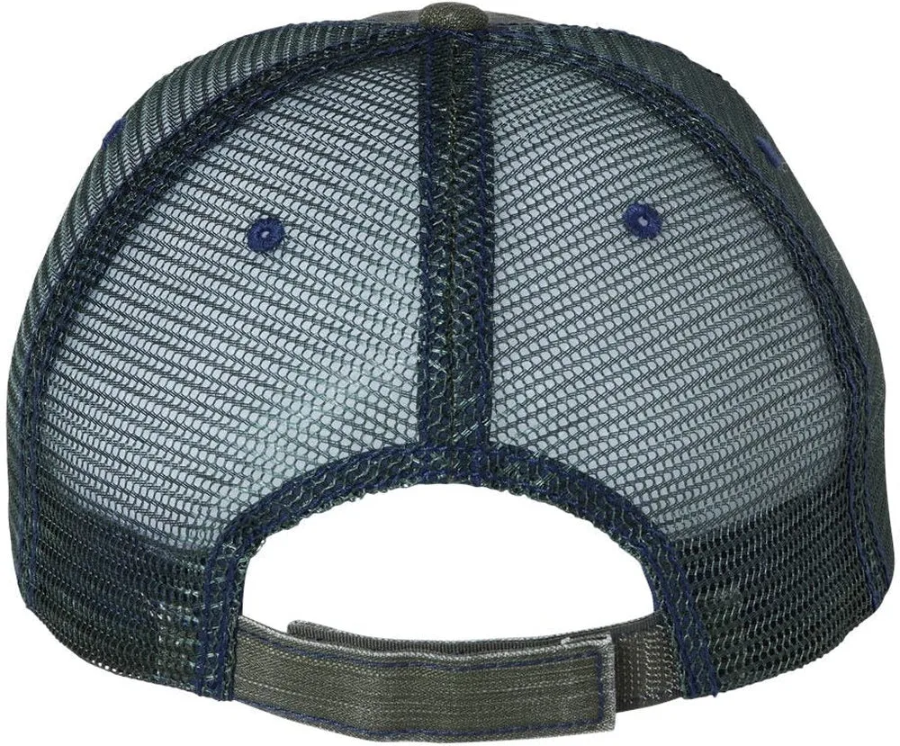 Mega Cap Herringbone Trucker Cap