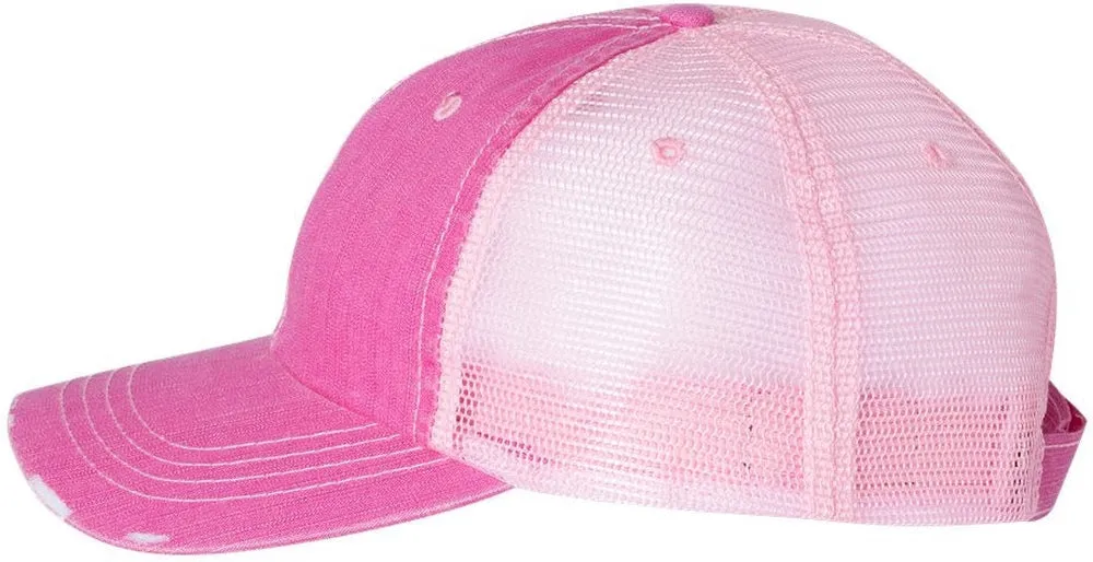 Mega Cap Herringbone Trucker Cap