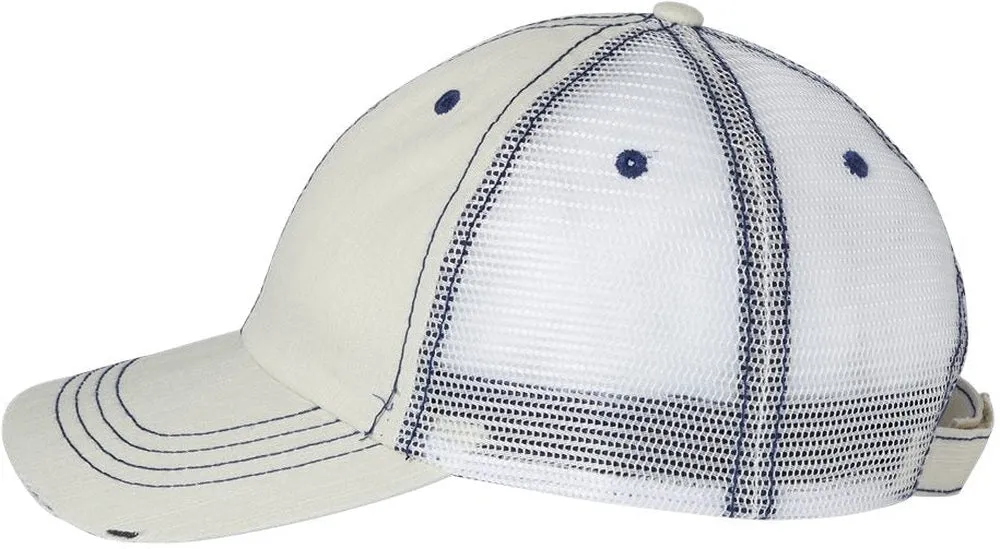 Mega Cap Herringbone Trucker Cap