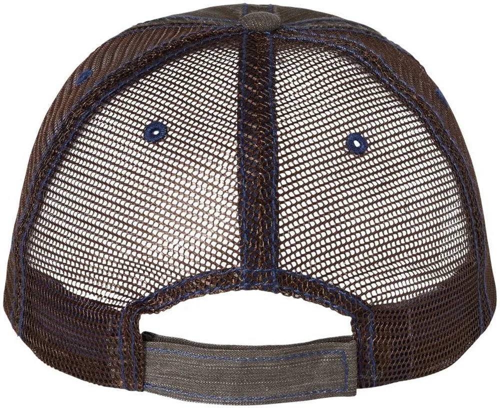 Mega Cap Herringbone Trucker Cap