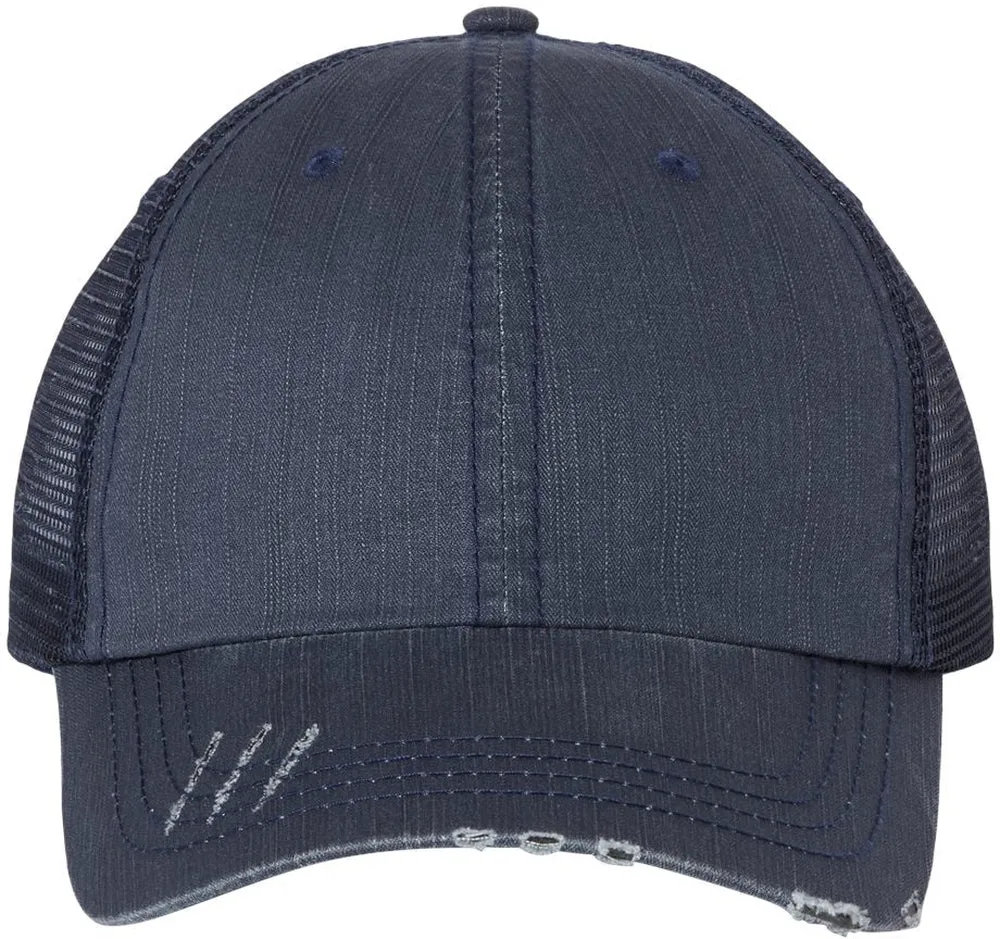 Mega Cap Herringbone Trucker Cap