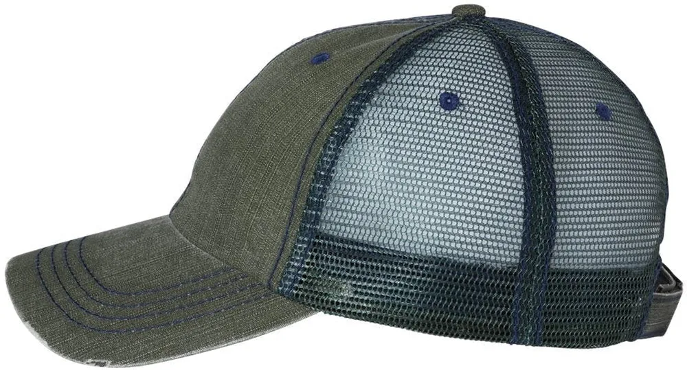 Mega Cap Herringbone Trucker Cap