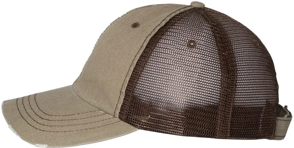 Mega Cap Herringbone Trucker Cap
