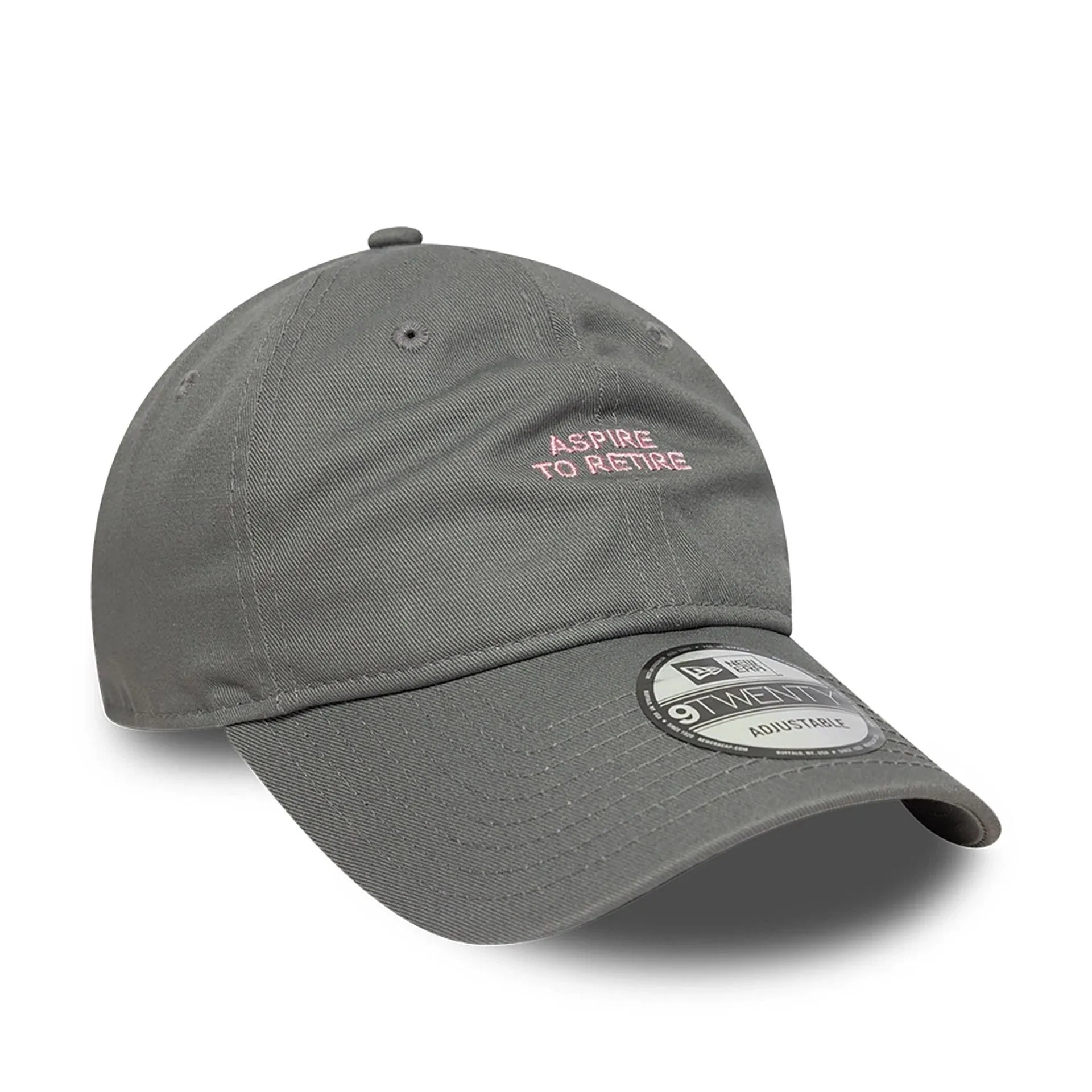 New Era Aspire To Retire Slogan Grey 9TWENTY Adjustable Cap Billy J