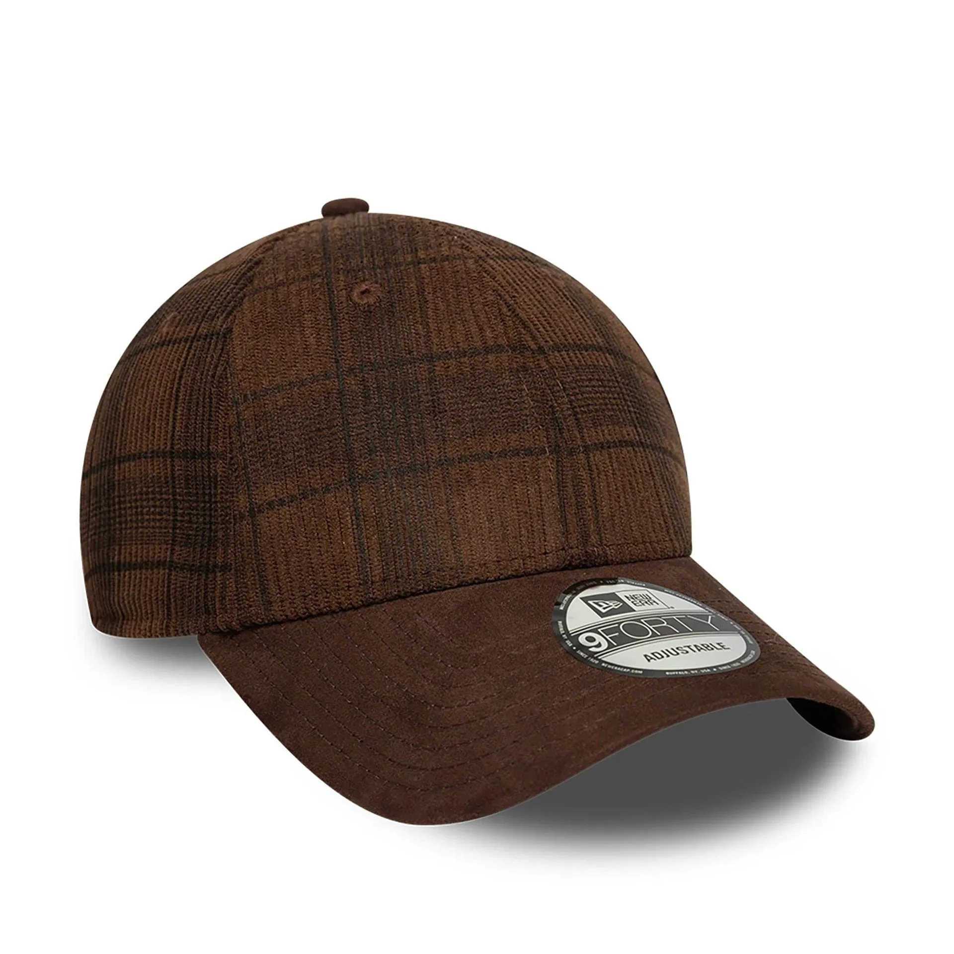 New Era Cord Plaid Dark Brown 9FORTY Adjustable Cap Billy J