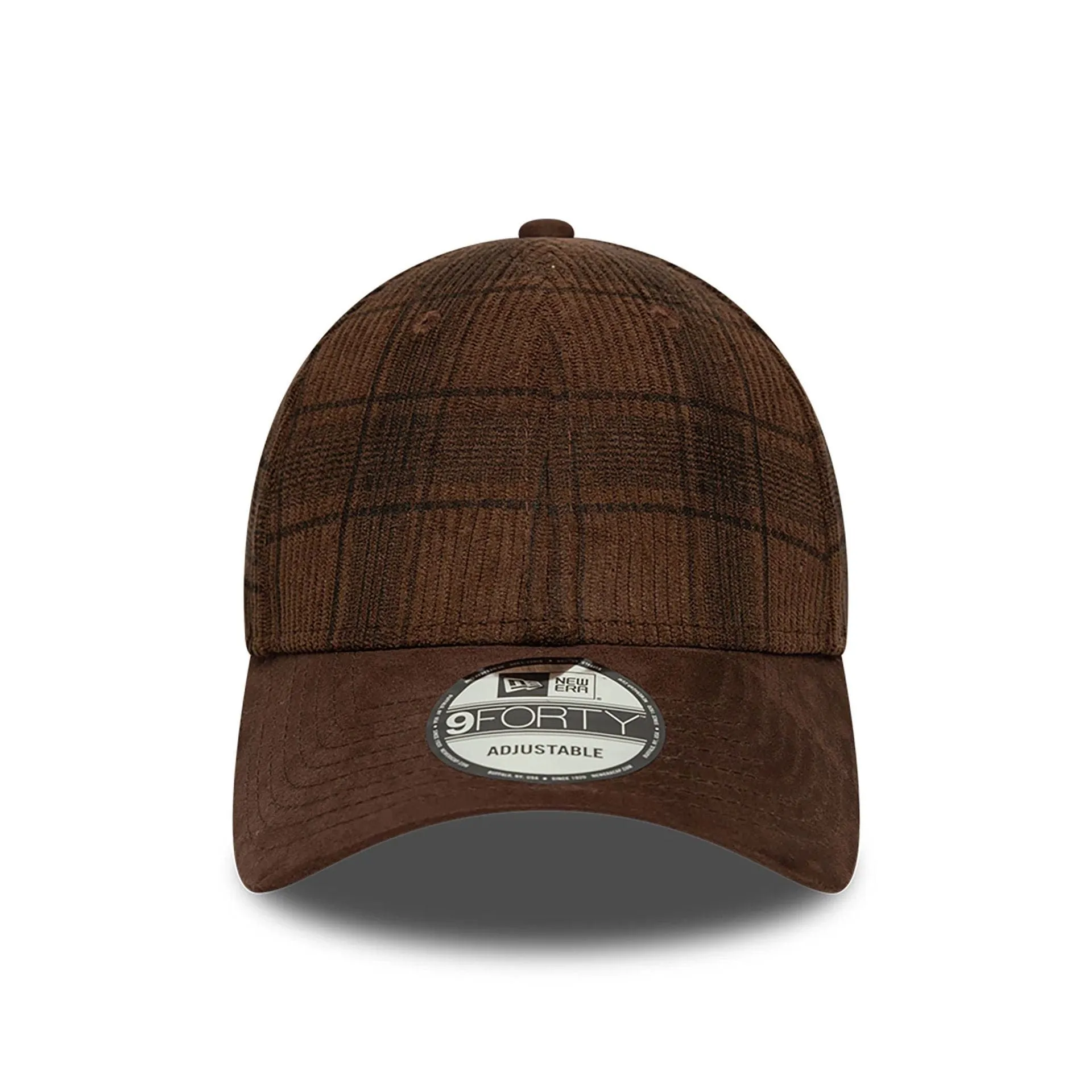 New Era Cord Plaid Dark Brown 9FORTY Adjustable Cap Billy J