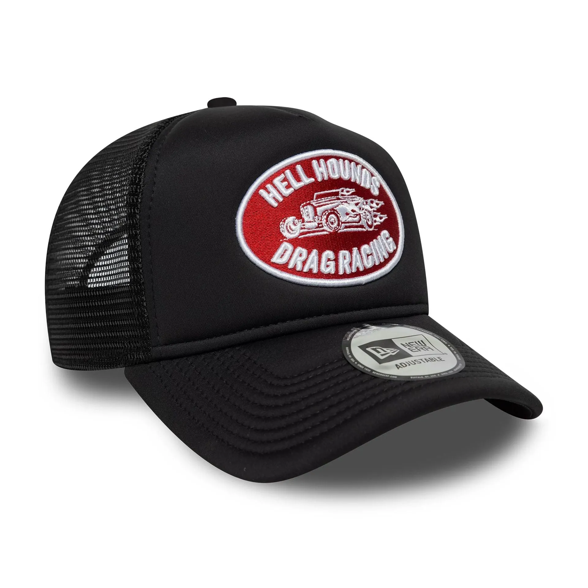 New Era Graphic Patch Black 9FORTY A-Frame Trucker Adjustable Cap Billy J