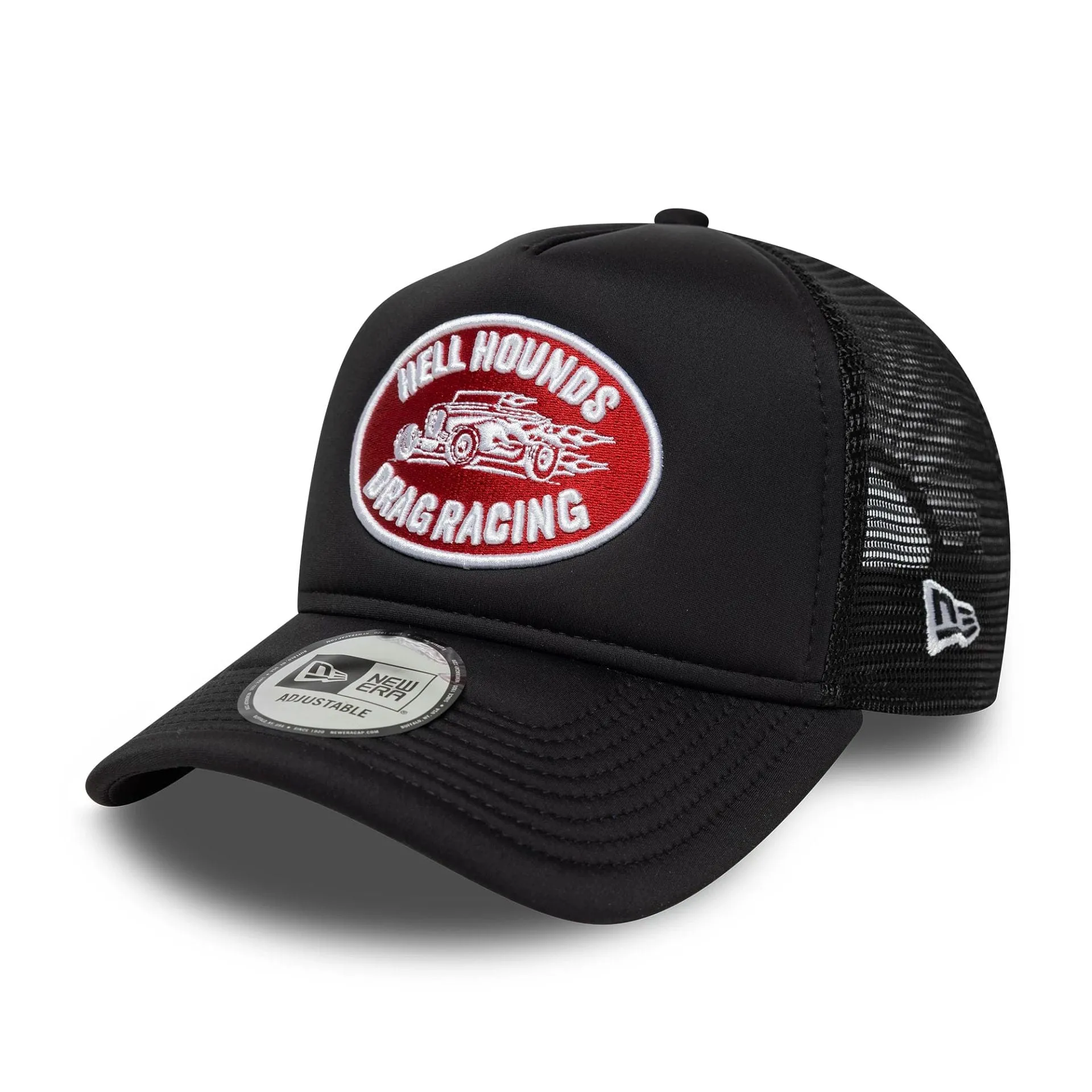 New Era Graphic Patch Black 9FORTY A-Frame Trucker Adjustable Cap Billy J