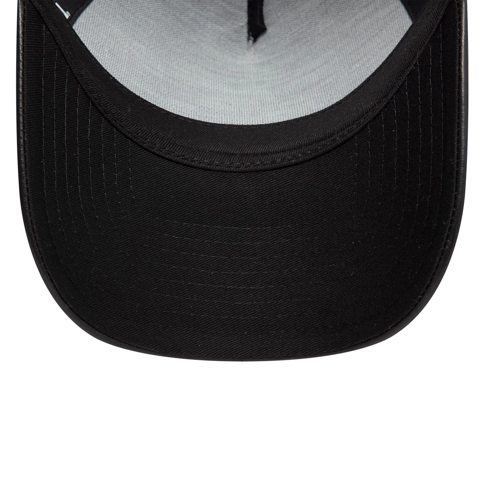 New Era Leather Black 9FORTY A-Frame Trucker Adjustable Cap Billy J