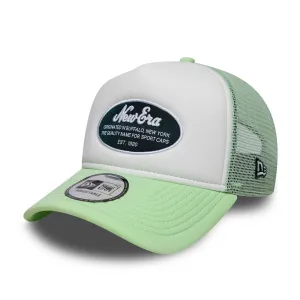 New Era Oval Foam Patch Pastel Green 9FORTY A-Frame Trucker Adjustable Cap Billy J