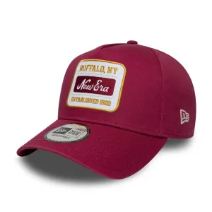 New Era Washed Patch Dark Red 9FORTY E-Frame Adjustable Cap Billy J