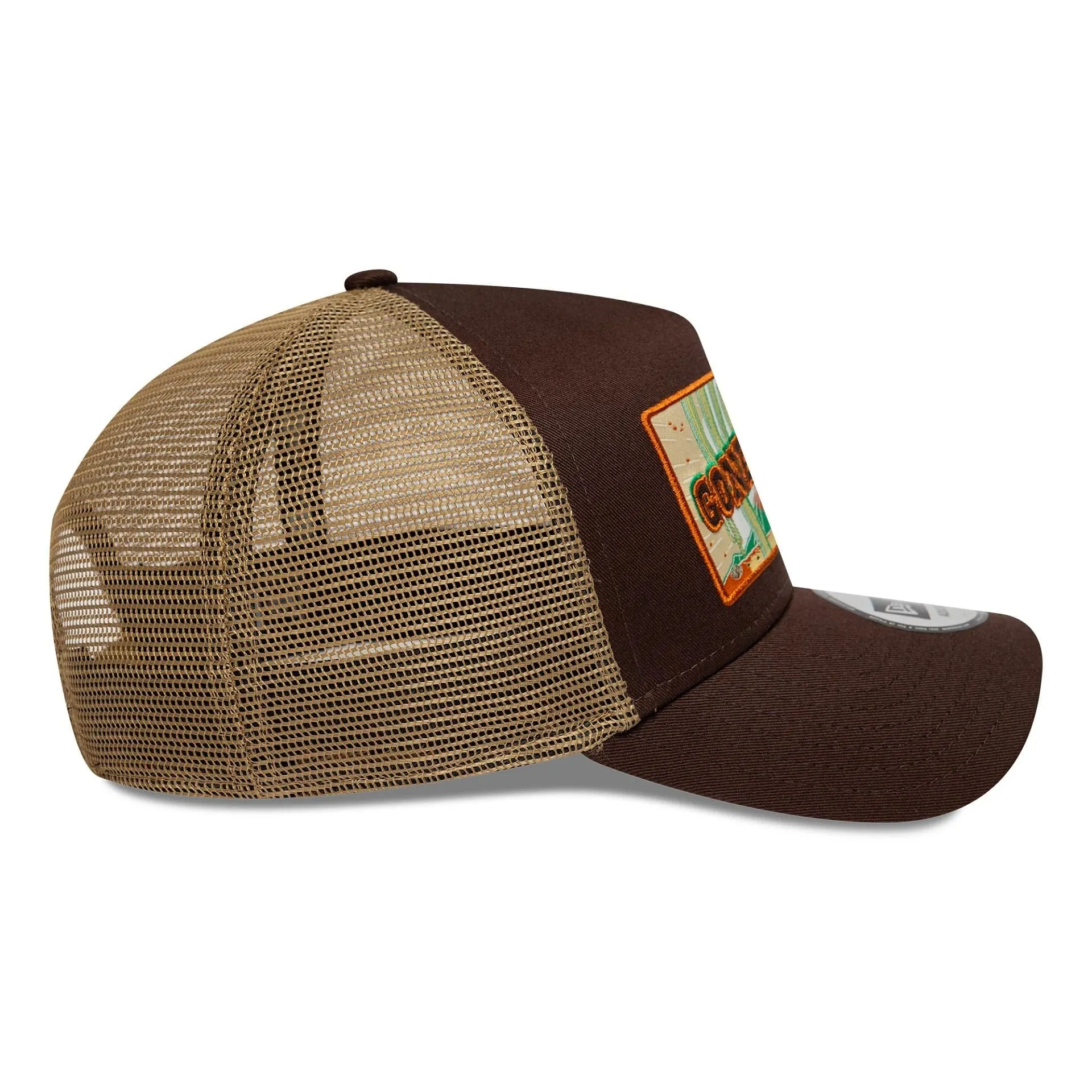 New Era Western Patch Dark Brown 9FORTY A-Frame Trucker Adjustable Cap Billy J
