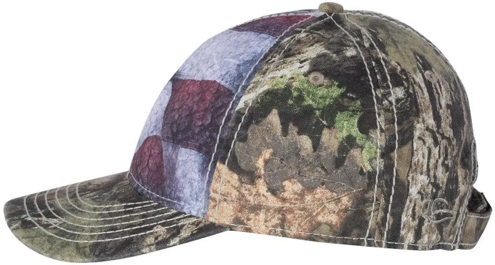 Outdoor Cap Camo with Flag Sublimated Front Panels Cap