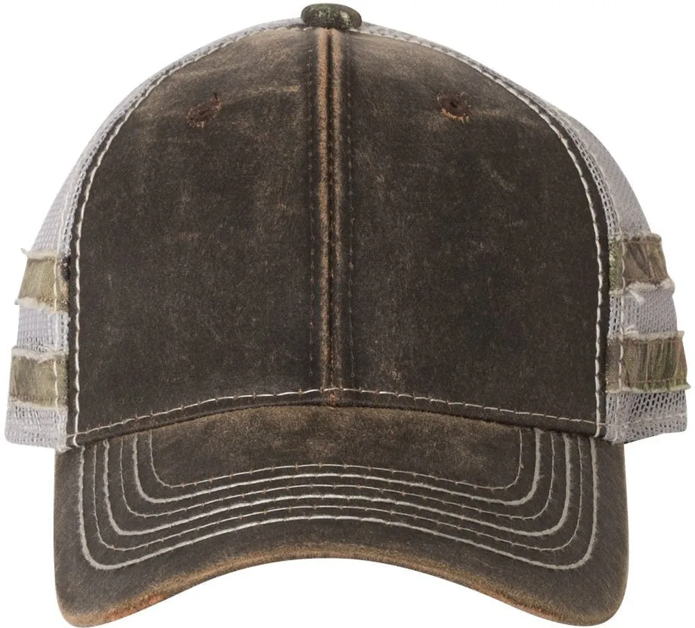 Outdoor Cap Frayed Camo Stripes Mesh-Back Cap