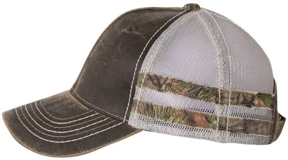 Outdoor Cap Frayed Camo Stripes Mesh-Back Cap