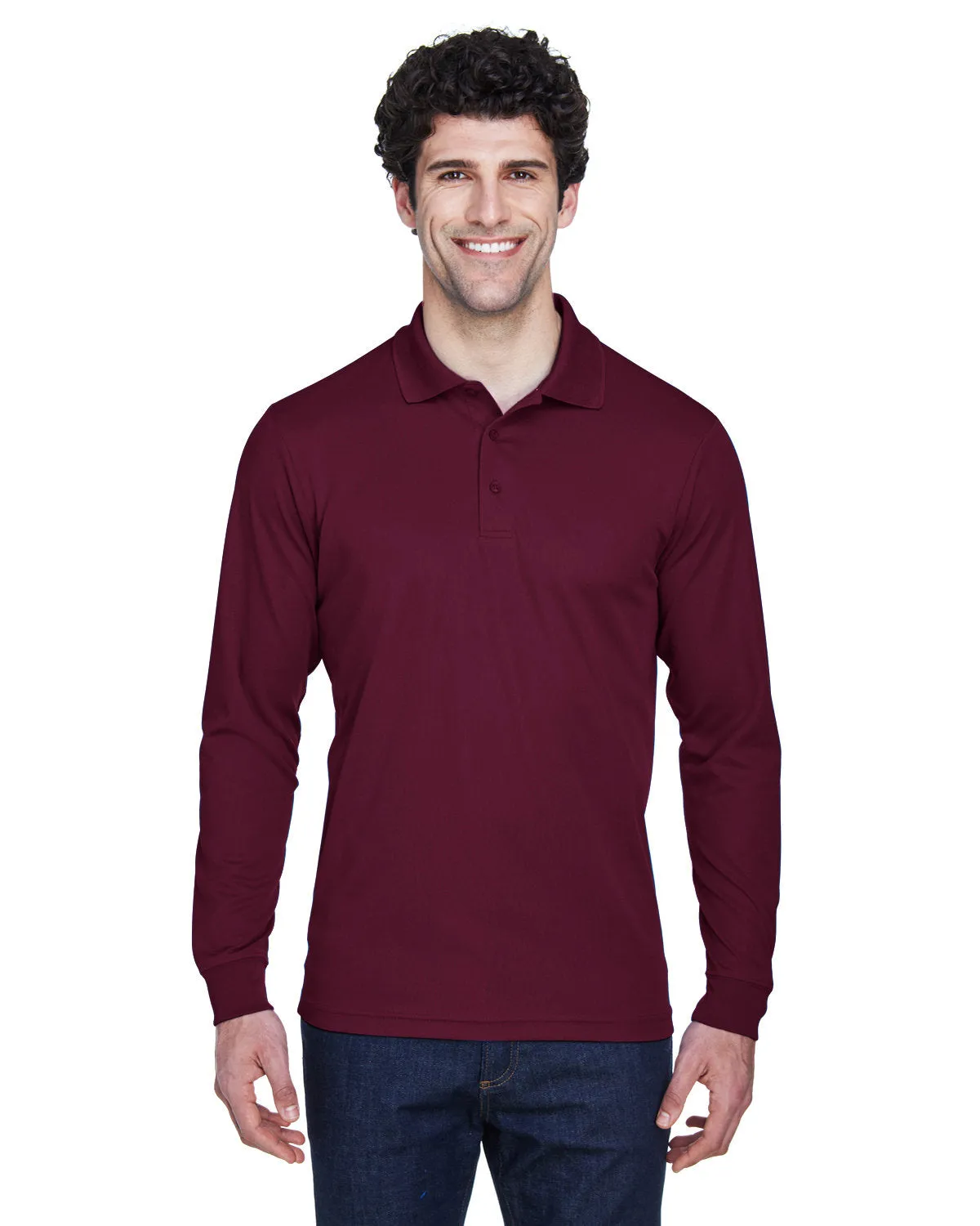 OUTLET-Core 365 Pinnacle Performance Long-Sleeve Pique Polo