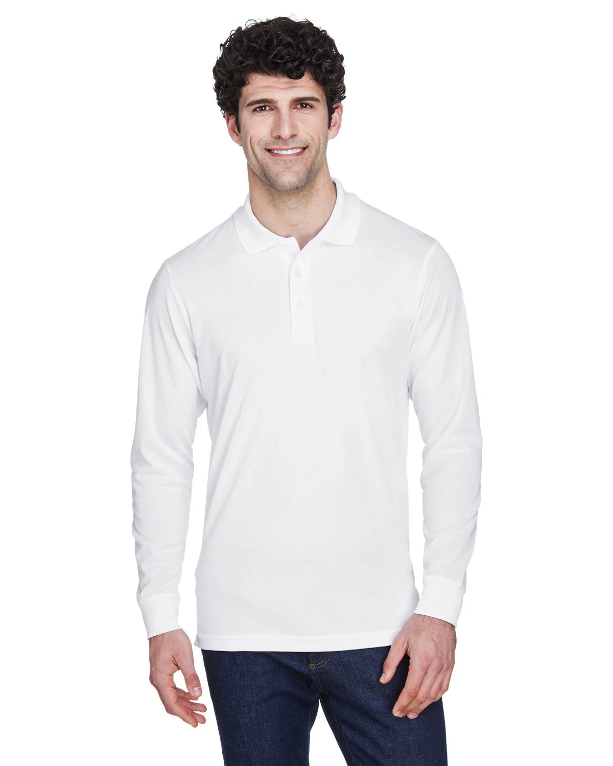 OUTLET-Core 365 Pinnacle Performance Long-Sleeve Pique Polo