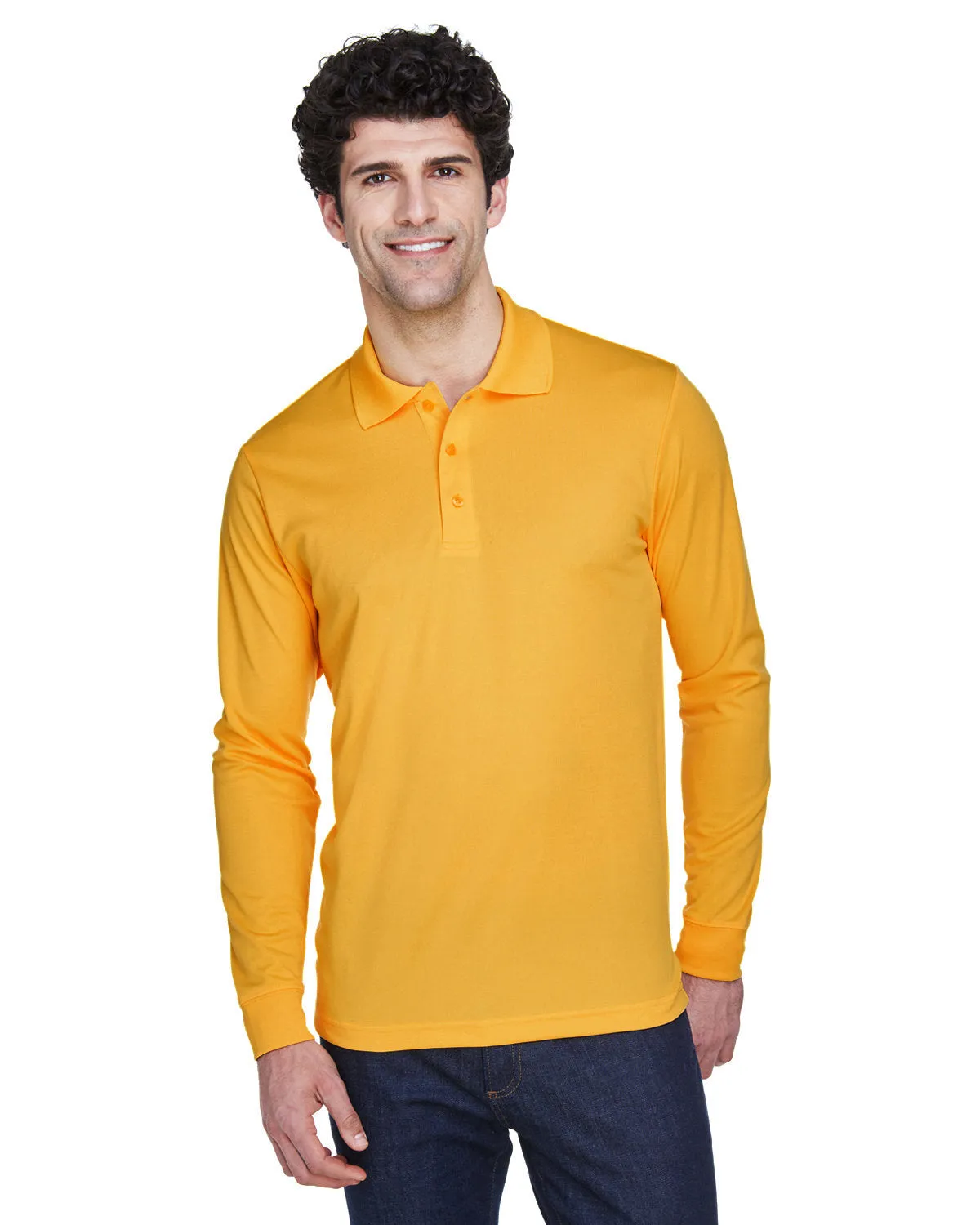 OUTLET-Core 365 Pinnacle Performance Long-Sleeve Pique Polo