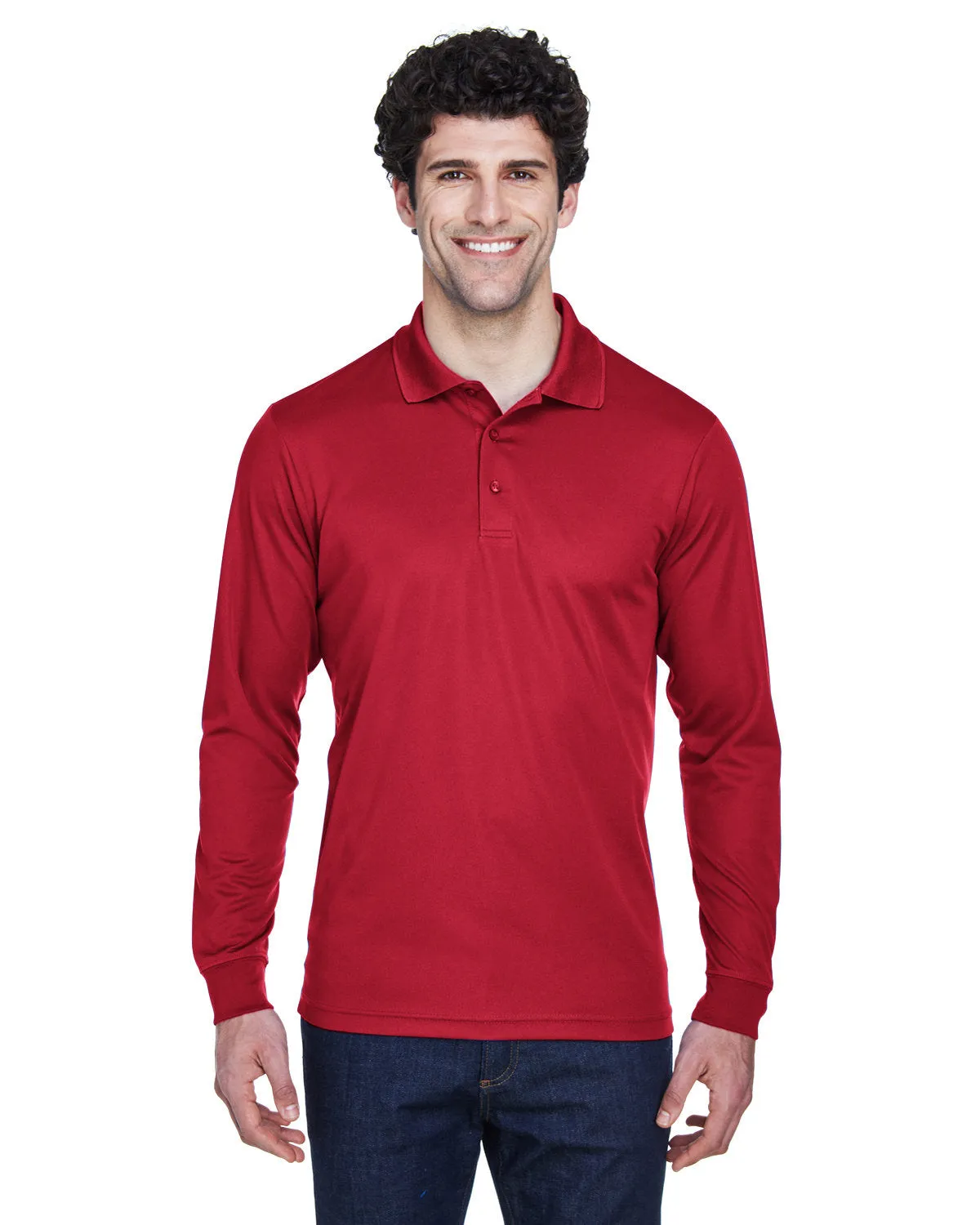 OUTLET-Core 365 Pinnacle Performance Long-Sleeve Pique Polo