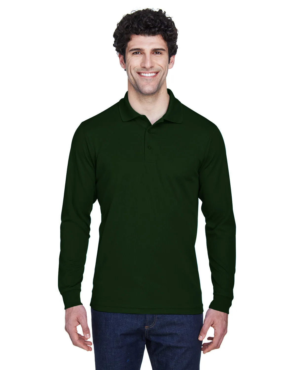 OUTLET-Core 365 Pinnacle Performance Long-Sleeve Pique Polo