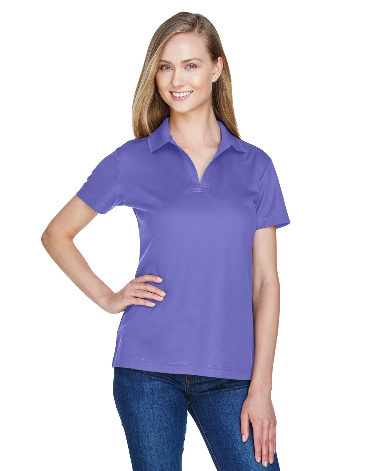 OUTLET-Devon & Jones Ladies CrownLux Performance Plaited Polo