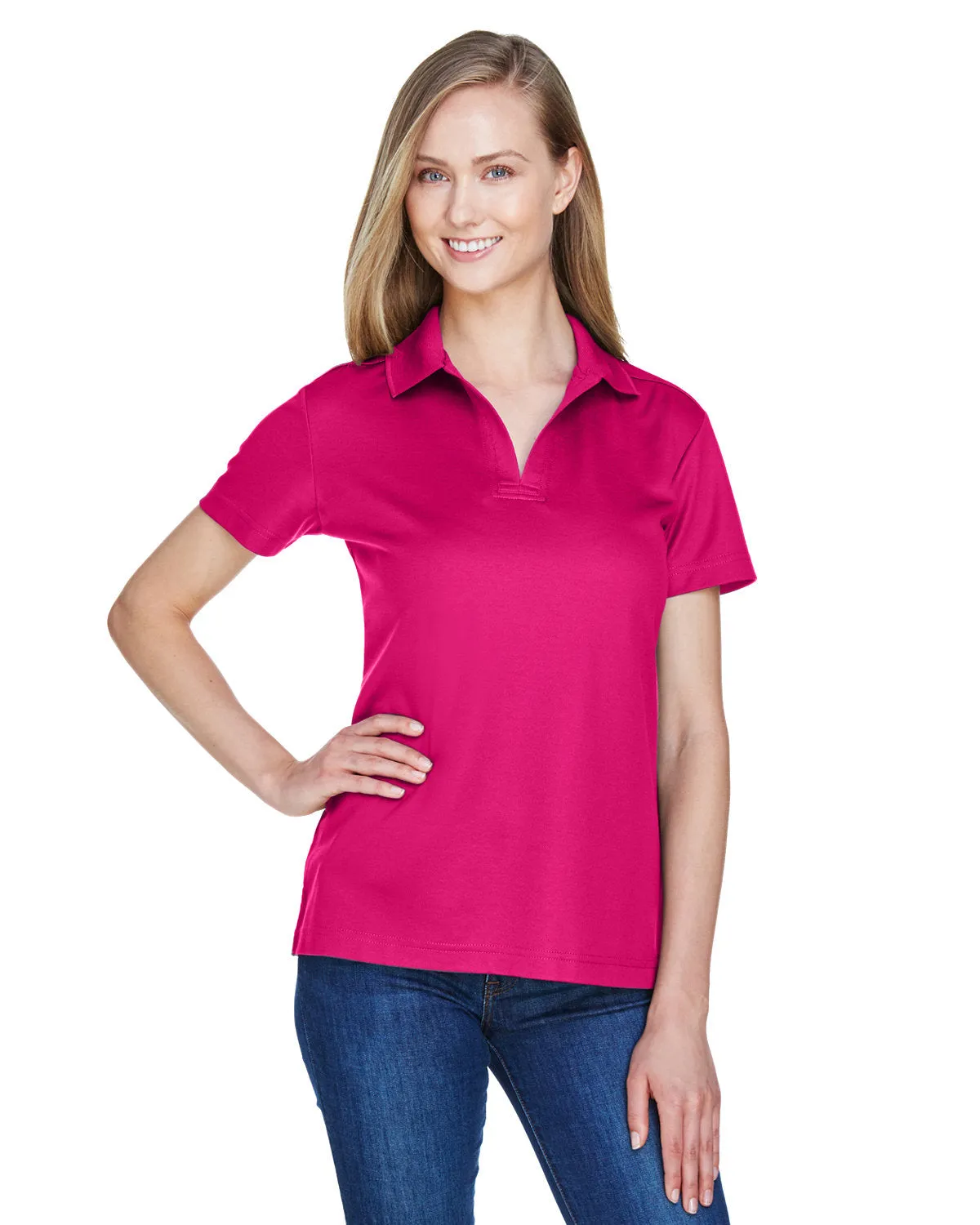 OUTLET-Devon & Jones Ladies CrownLux Performance Plaited Polo