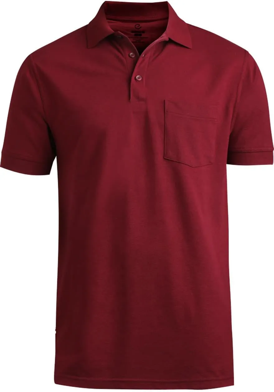 OUTLET-Edwards Blended Pique Short Sleeve Polo With Pocket