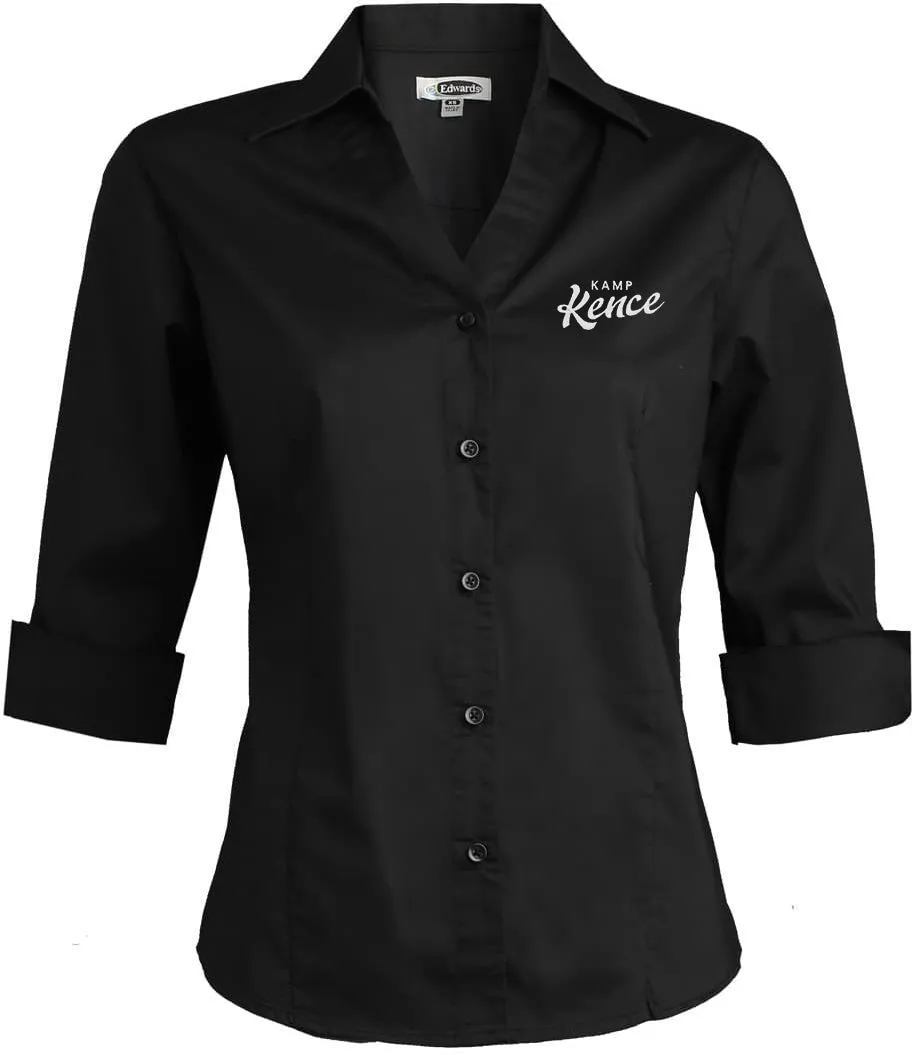 OUTLET-Edwards Ladies Tailored V Neck Stretch Blouse
