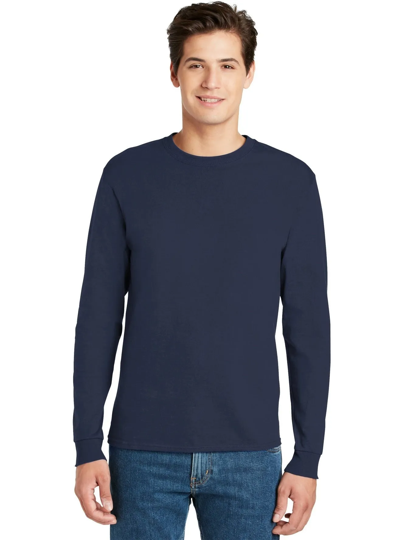 OUTLET-HanesAuthentic100% Cotton Long Sleeve T-Shirt